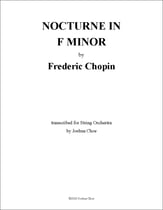Nocturne in f minor, Op. 55, No. 1 Orchestra sheet music cover